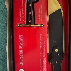 Gold and Black Bowie Knife